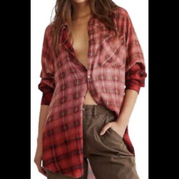 Free People Tops - NWT Free People Festival Plaid Top